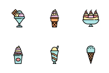 Helado Paquete de Iconos