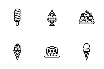 Helado Paquete de Iconos