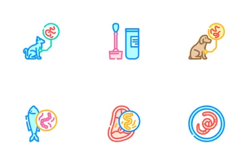 Helminth Worm Parasite Nematode Icon Pack
