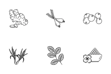 Herbal And Spices Icon Pack