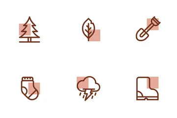 Herbstliche Formfarben Symbolpack