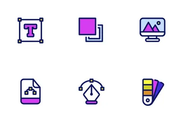 Herramienta de diseño gráfico Paquete de Iconos