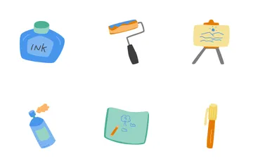 Herramientas de clase de arte Icon Pack