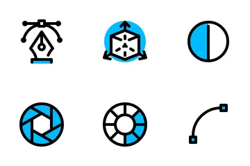 Herramientas de diseño gráfico 3 Paquete de Iconos