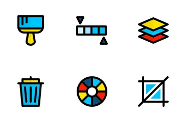 Herramientas de diseño gráfico Paquete de Iconos