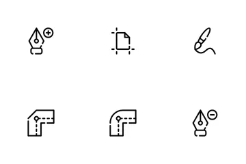 Herramientas de edición de vectores Paquete de Iconos