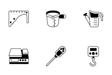 Herramientas de medición de cocina Icon Pack