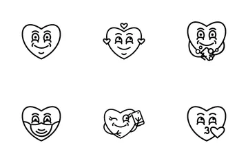 Herz-Emoticons Symbolpack