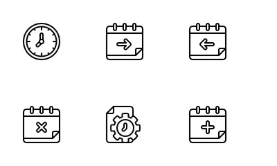 Heure et date Pack d'Icônes