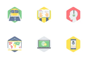 Hexagon Education Icon Pack