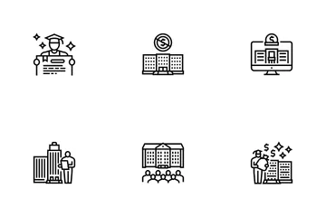 Higher Education And Graduation Icon Pack