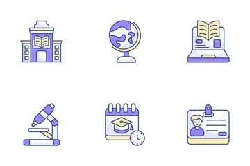 Higher Education And Physics Icon Pack