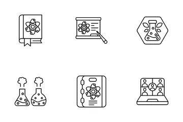 Higher Education And Physics Icon Pack