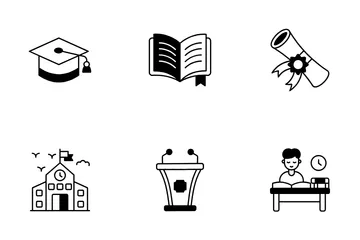 Higher Education And Physics Icon Pack