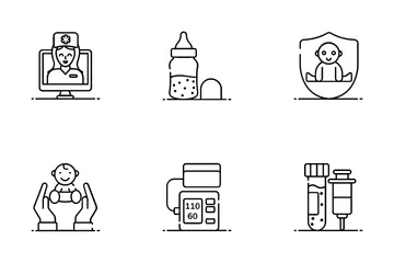 Higiene do bebê Icon Pack