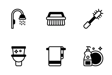 Higiene y Desinfección Paquete de Iconos