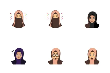 Hijab Woman Icon Pack