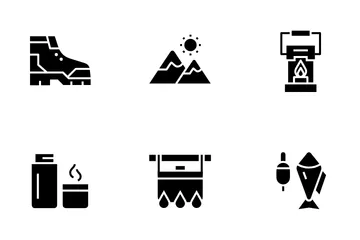 Hiking And Camping Icon Pack
