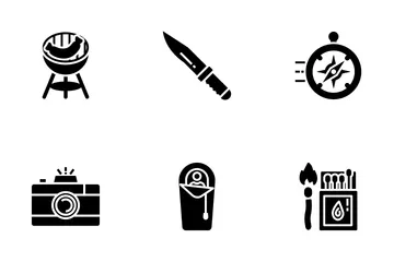 Hiking And Camping Icon Pack