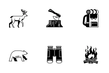 Hiking And Camping Icon Pack