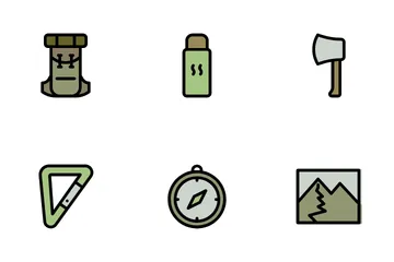 Hiking & Equipment Icon Pack