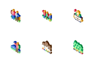 Hiking Extreme Tourism Icon Pack