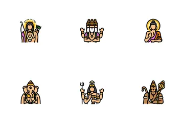 Hindu Lord Krishna Icon Pack