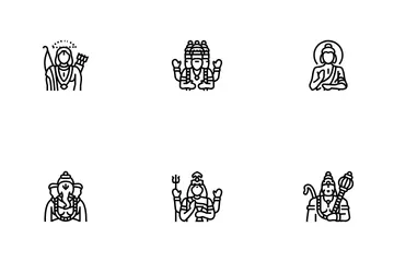 Hindu Lord Krishna Icon Pack