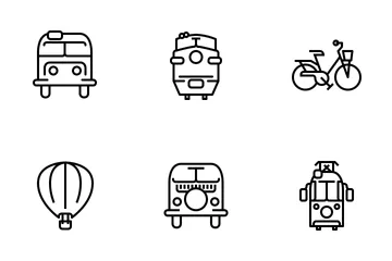 Hipster-Reisen Icon Pack