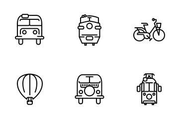 Hipster Traveling Icon Pack