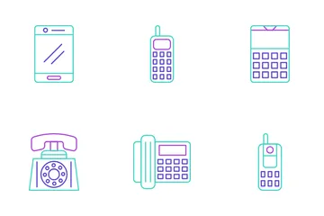 Histoire des téléphones Pack d'Icônes