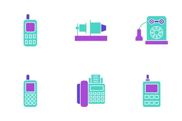 Histoire des téléphones Pack d'Icônes