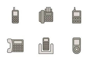 Histoire des téléphones Pack d'Icônes