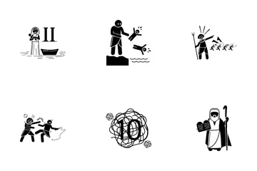 História de Moisés Pacote de Ícones