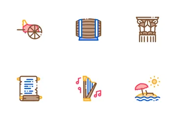 Historia del país de Grecia Icon Pack