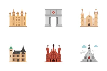 Monumentos europeos Paquete de Iconos