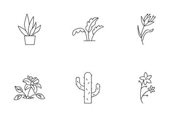 Hojas y plantas Paquete de Iconos