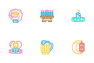 Holidays Celebration Accessories Icon Pack
