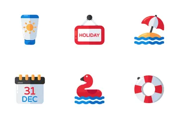 Holidays Hotel And Tour Icon Pack
