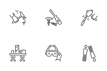 Holzbearbeitung Symbolpack