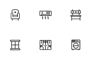 Home And Living Furniture Icon Pack