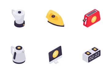 Home Appliances And Kitchen Utensils Icon Pack