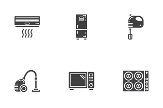 Home Appliances Glyph Icons