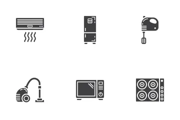 Home Appliances Glyph Icons Icon Pack