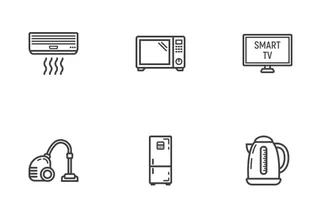 Home Appliances Line Icons