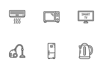 Home Appliances Line Icons Icon Pack