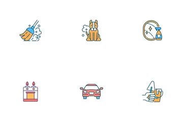 Home Cleaning And Maintenance Icon Pack