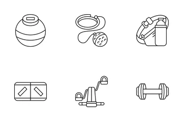 Home Gym Accessories Icon Pack