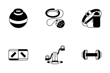 Home Gym Accessories Icon Pack