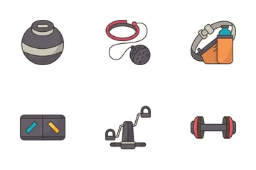 Home Gym Accessories Icon Pack